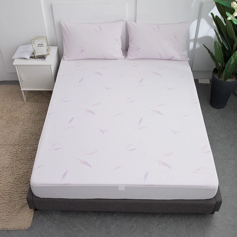 Polyester Jacquard Lavender Infused Mattress Protector factory