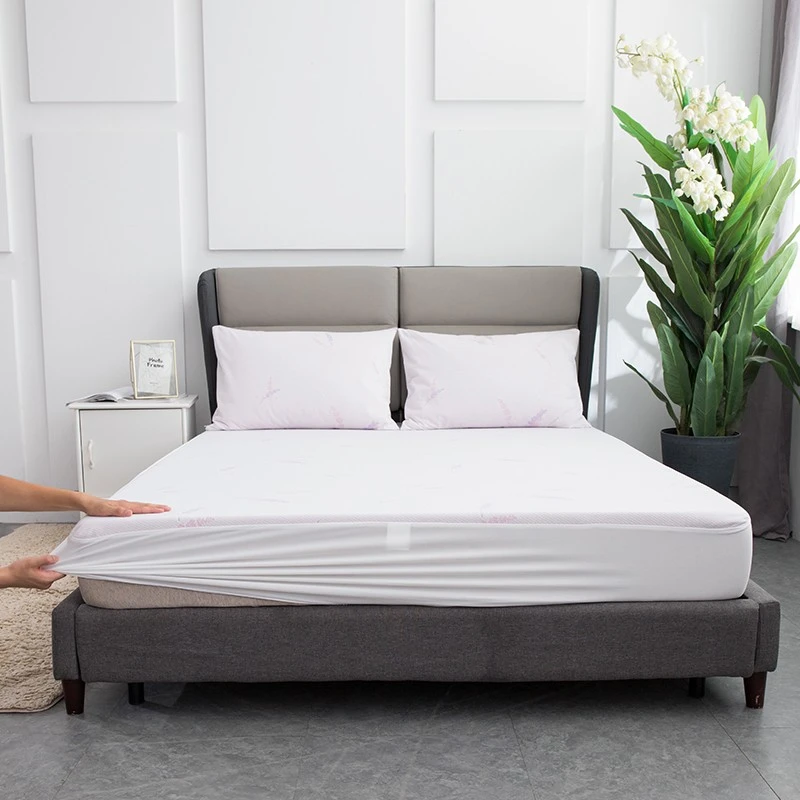 Polyester Jacquard Lavender Infused Mattress Protector price